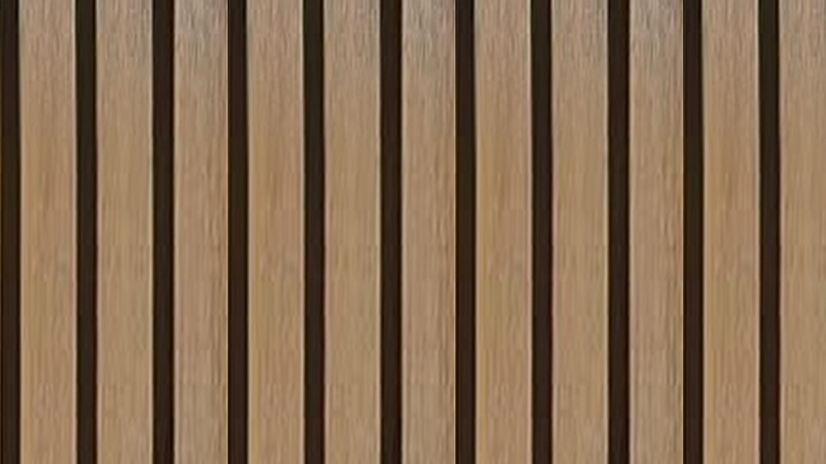 Detalhe da superfície Ripado Teca